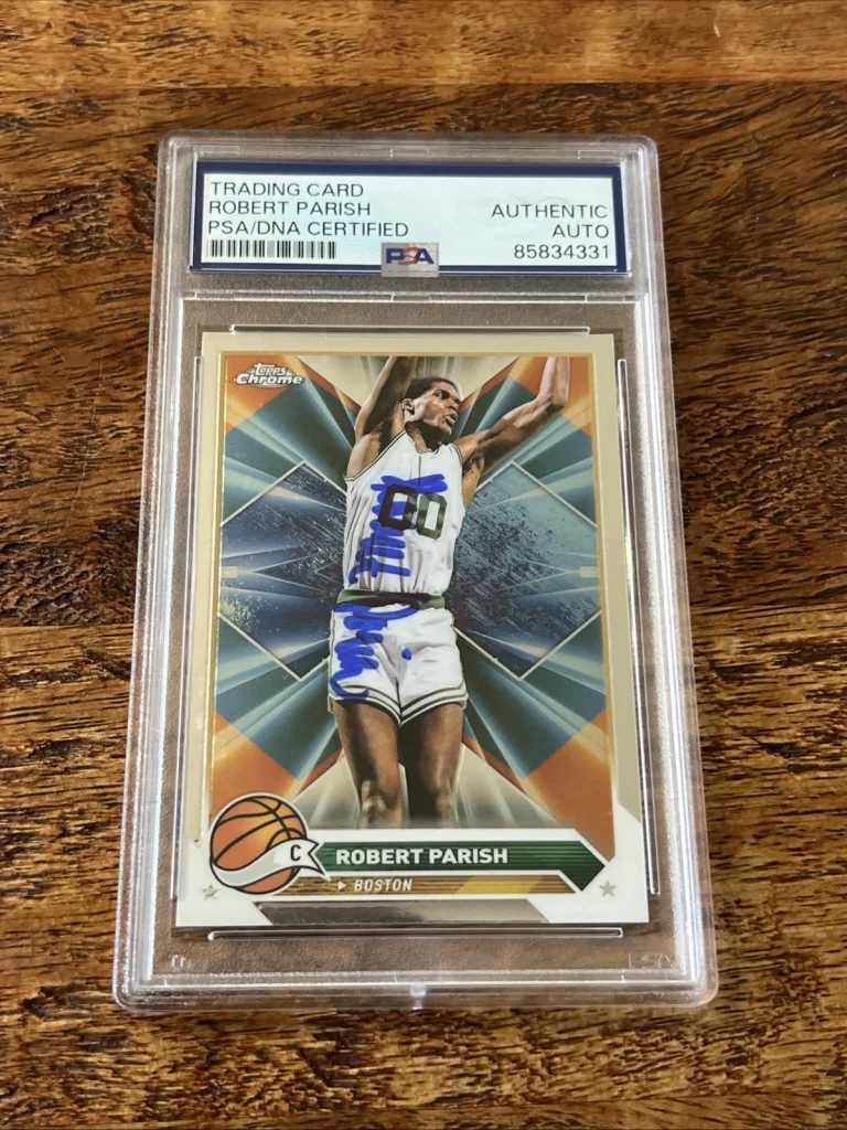 Robert Parish IP Signed Topps Chrome Card Psa Dna Coa Slab Autographed Celtics