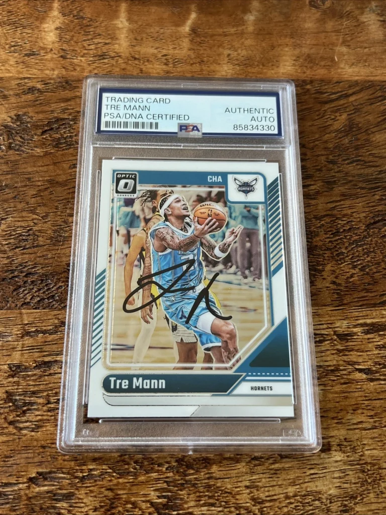 Tre Mann IP Signed Optic Card Psa Dna Coa Slab Autographed Hornets
