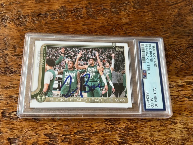Doc Rivers IP Signed Topps Card Psa Dna Coa Slab Autographed Bucks