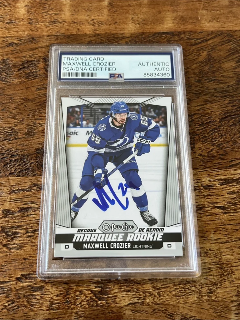 Maxwell Crozier IP Signed O Pee Chee RC Card Psa Dna Slab Lightning Autographed