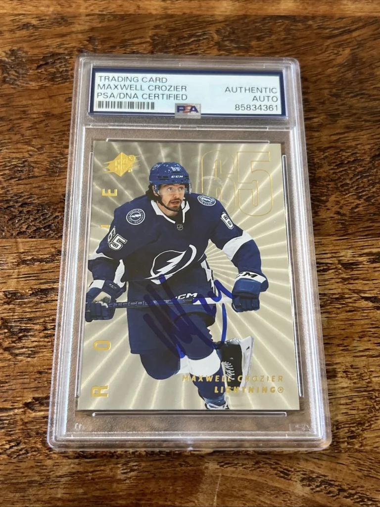 Maxwell Crozier IP Signed SPx Rookie Card Psa Dna Coa Slab Lightning Autographed