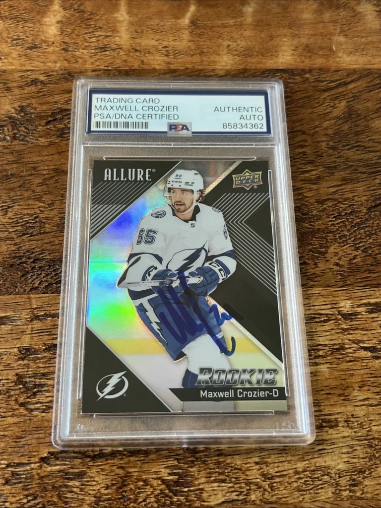 Maxwell Crozier IP Signed UD Allure RC Card Psa Dna Slab Lightning Autographed