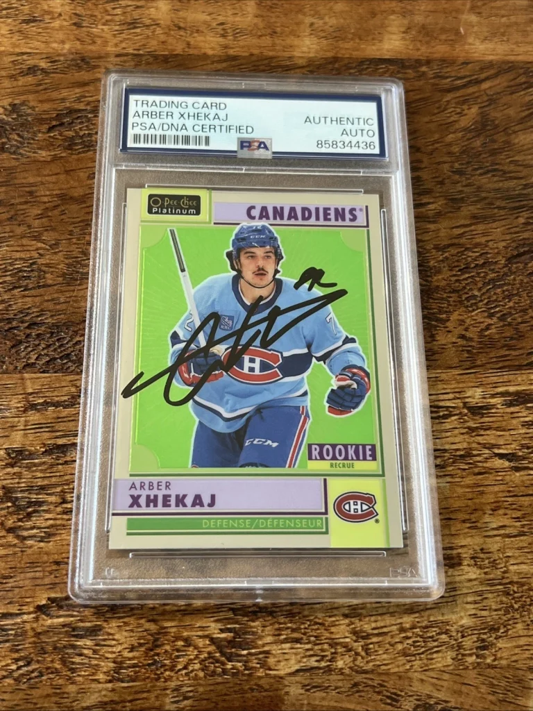 Arber Xhekaj IP Signed O Pee Chee RC Card PSA DNA Coa Slab Canadiens Autographed