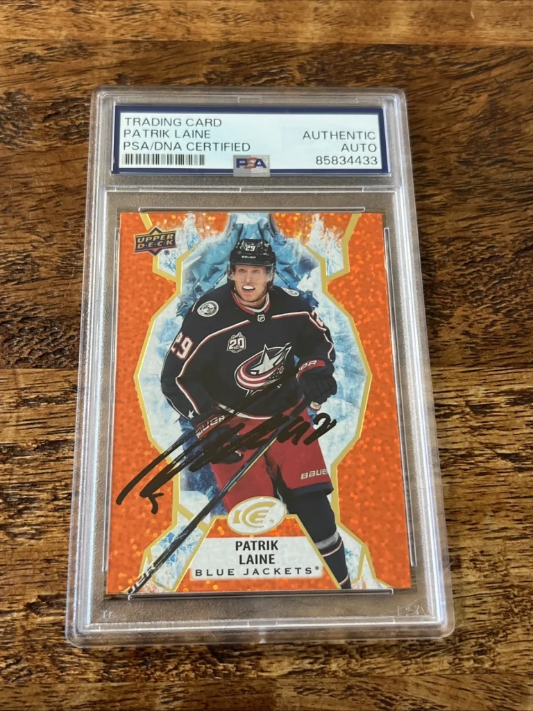 Patrik Laine IP Signed UD Ice Card Psa Dna Coa Slab Blue Jackets Autographed