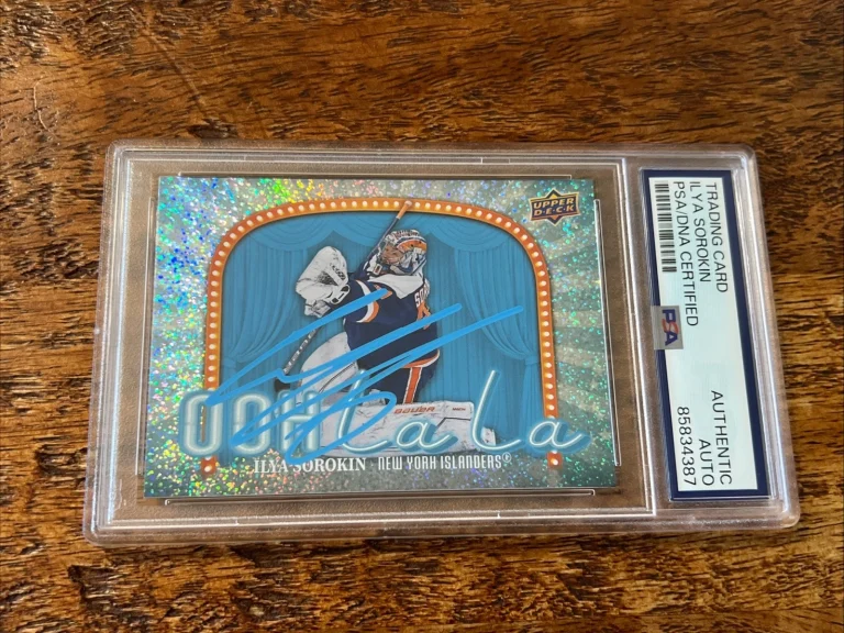 Ilya Sorokin IP Signed Upper Deck Card Psa Dna Coa Slab Autographed Islanders