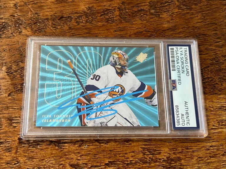 Ilya Sorokin IP Signed SPx Card Psa Dna Coa Slab Autographed Islanders