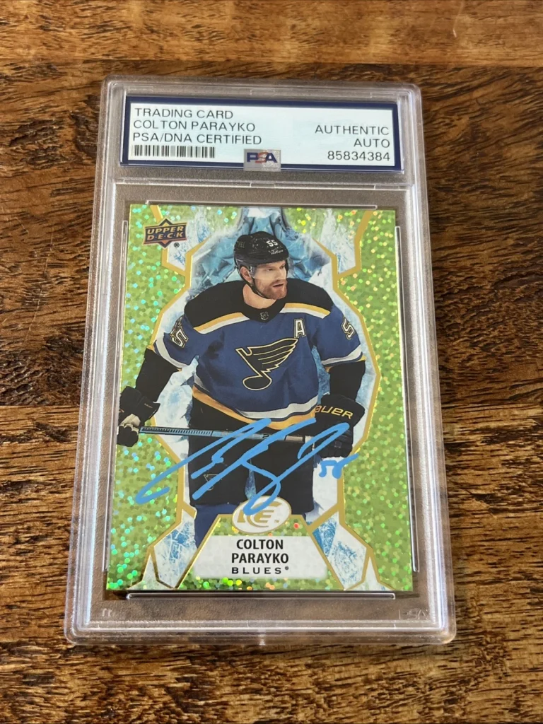 Colton Parayko IP Signed Upper Deck Ice Card Psa Dna Coa Slab Autographed Blues