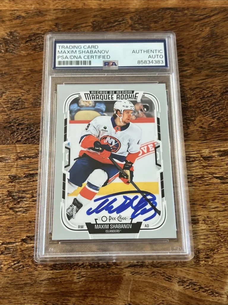 Maxim Shabanov IP Signed O Pee Chee RC Card Psa Dna Slab Autographed Islanders