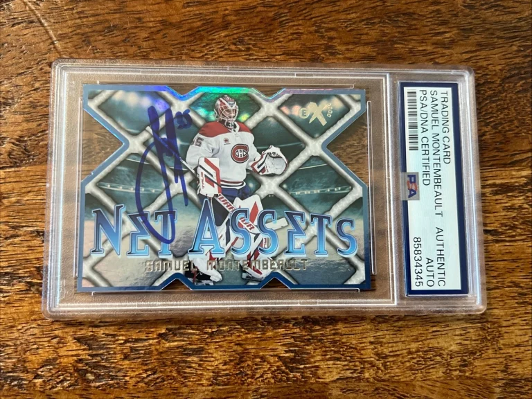 Samuel Montembeault IP Signed Skybox Card PSA DNA Coa Slab Canadiens Autographed