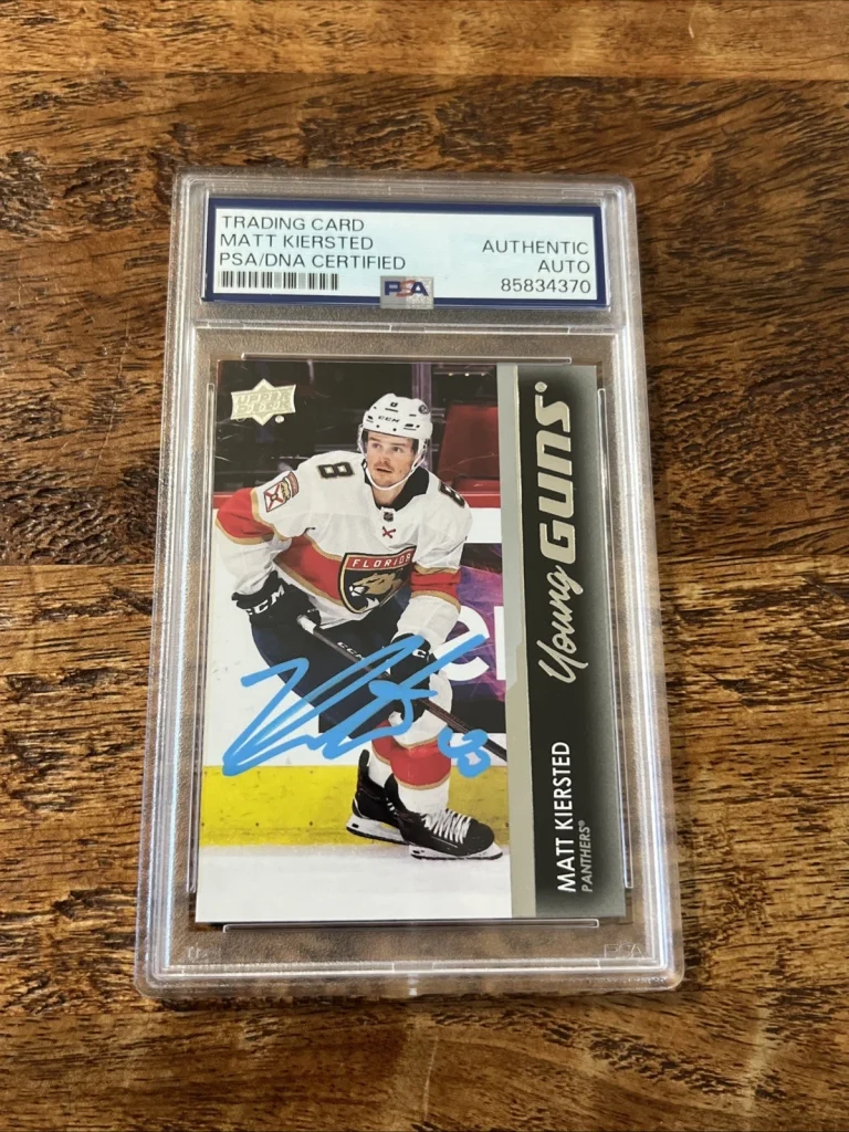 Matt Kiersted IP Signed UD Young Guns Card PSA DNA Slab Panthers Autographed