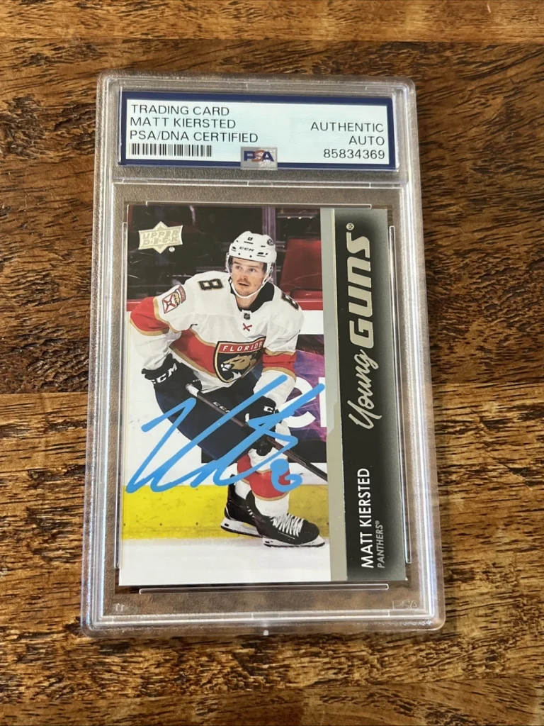 Matt Kiersted IP Signed UD Young Guns Card PSA DNA Slab Panthers Autographed