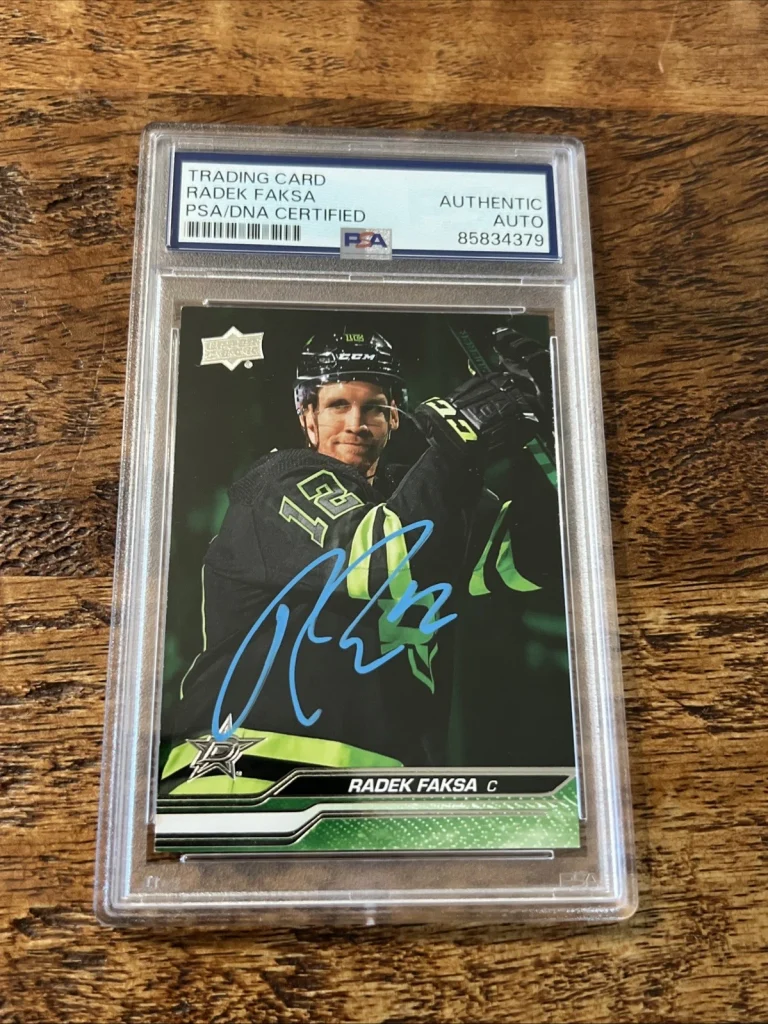 Radek Faksa IP Signed Upper Deck Card Psa Dna Coa Slab Autographed Stars