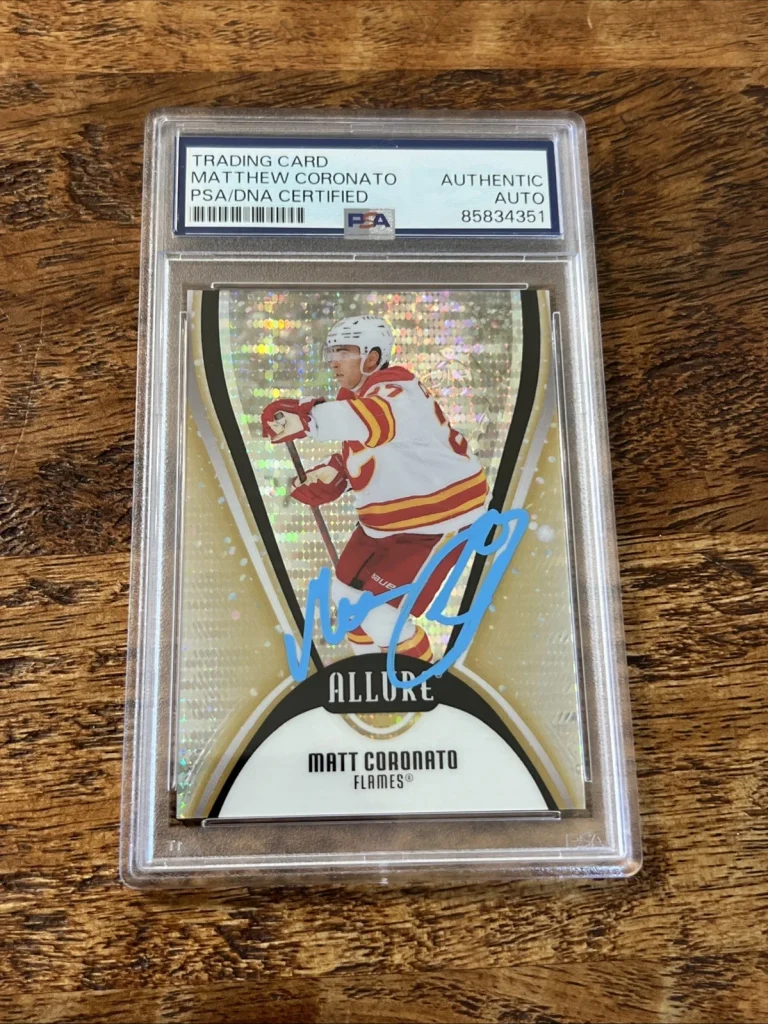 Matt Coronato IP Signed UD Allure Card PSA DNA Coa Slab Flames Autographed