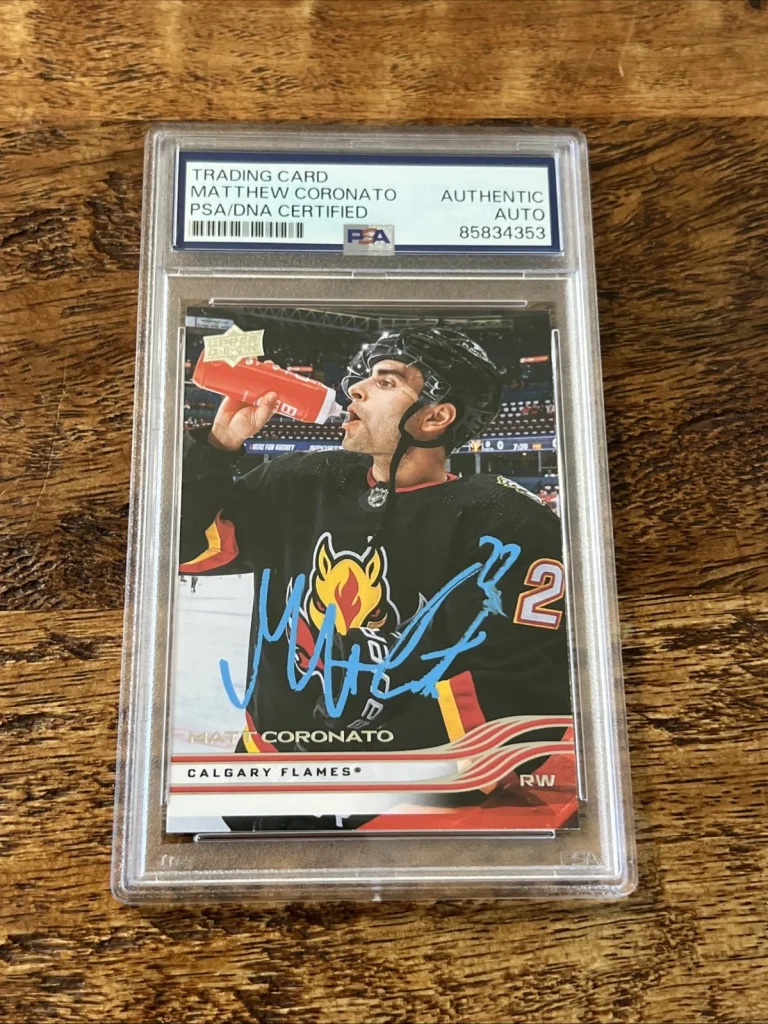Matt Coronato IP Signed Upper Deck Card PSA DNA Coa Slab Flames Autographed