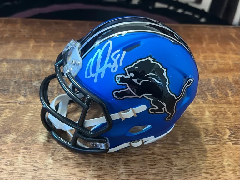Calvin Johnson Signed Detroit Lions Mini Helmet JSA Coa Autographed