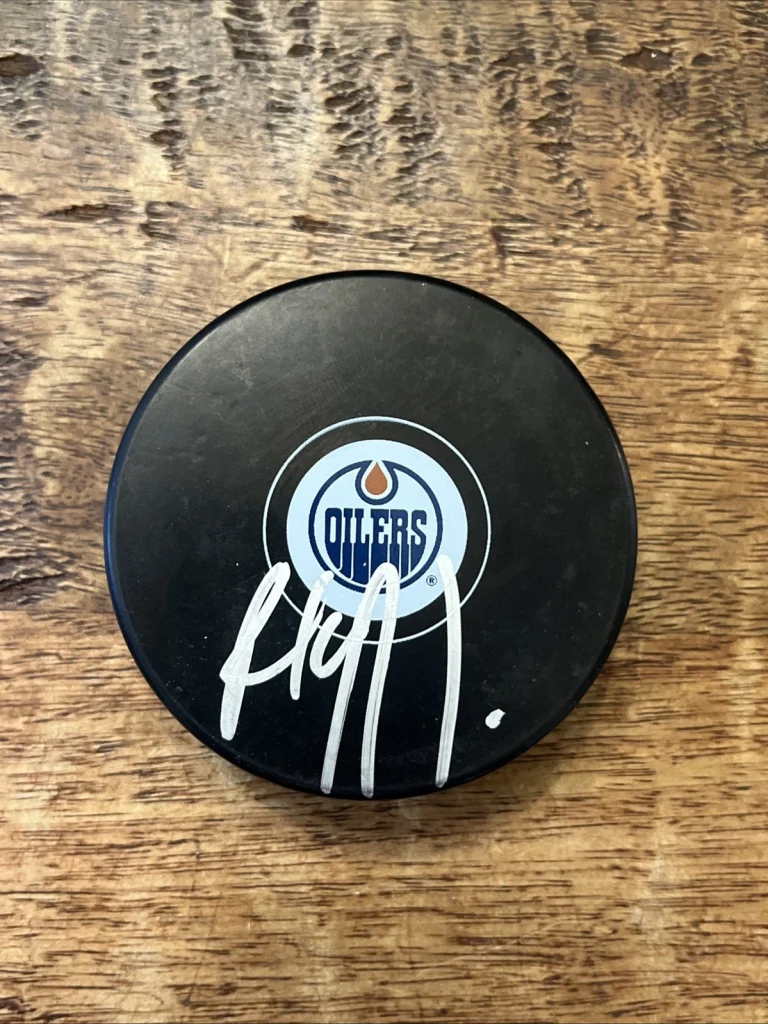 Paul Coffey Signed Edmonton Oilers Puck JSA Coa Autographed
