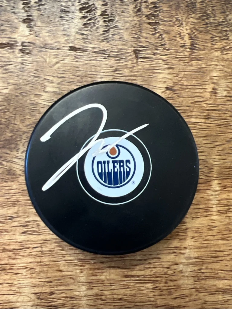 Darnell Nurse Signed Edmonton Oilers Puck JSA Coa Autographed