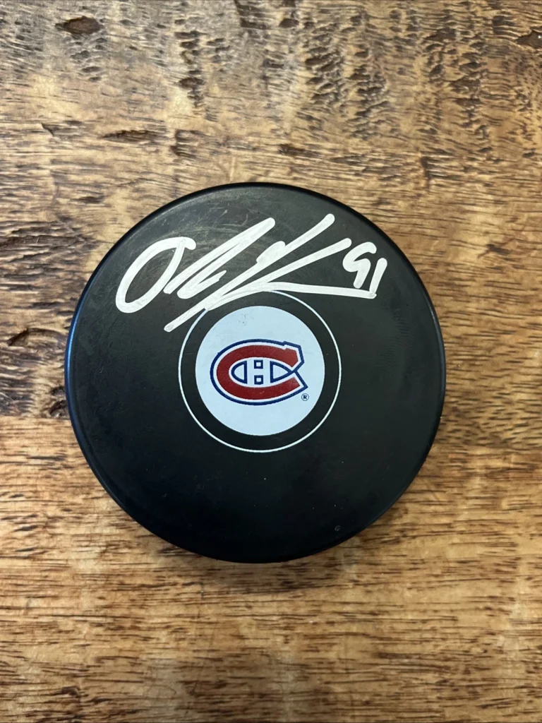 Oliver Kapanen Signed Montreal Canadiens Puck JSA Coa Autographed