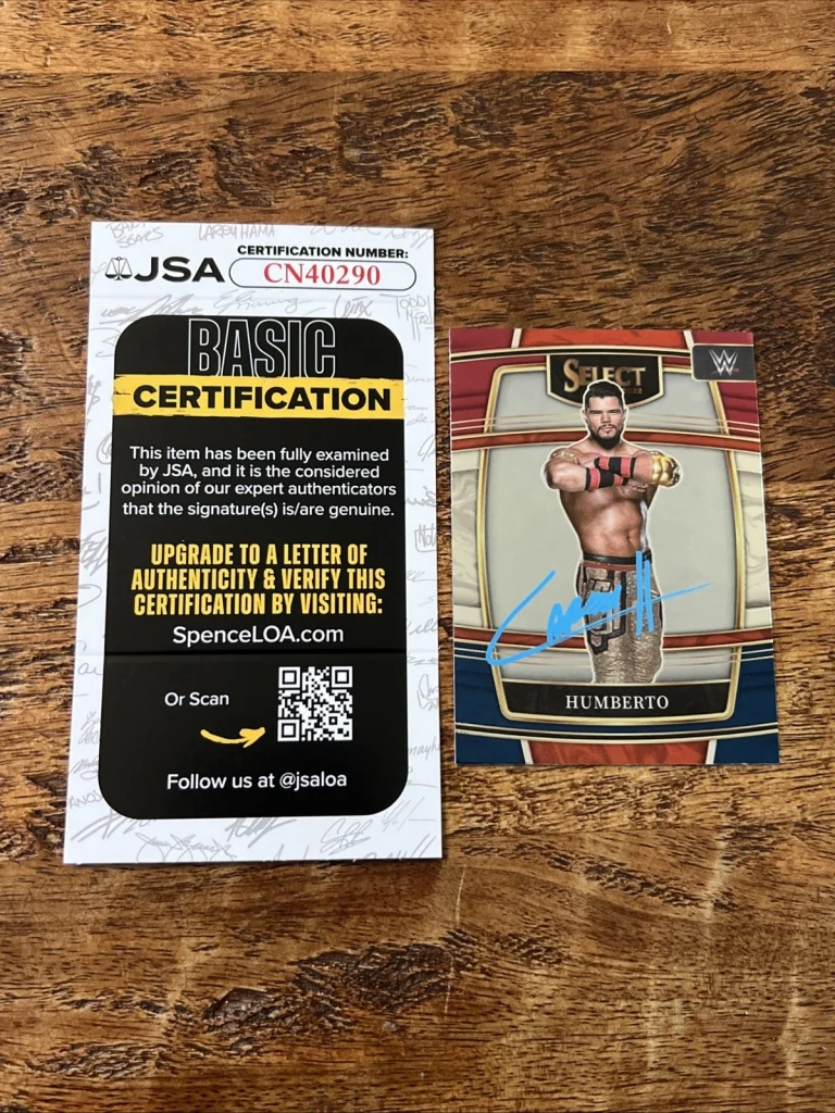 Humberto Carrillo IP Signed Panini Select Card JSA Coa Autographed WWE Berto