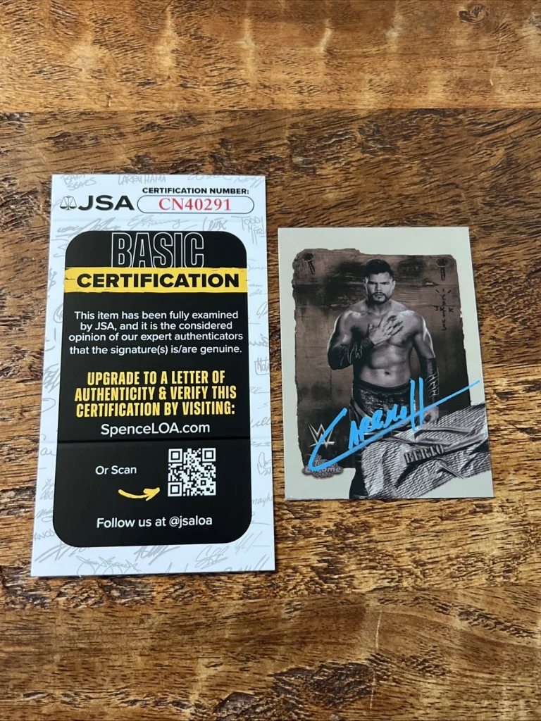 Humberto Carrillo IP Signed Topps Cactus Jack Card JSA Coa Autographed WWE Berto