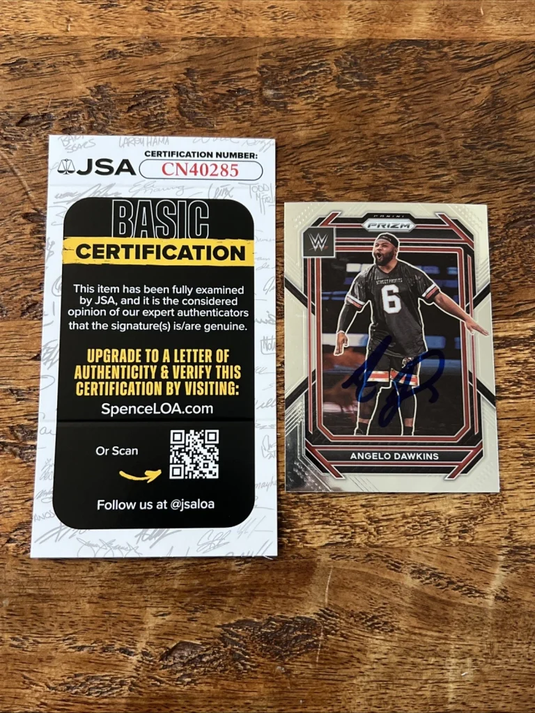 Angelo Dawkins IP Signed Prizm Card JSA Coa Autographed WWE