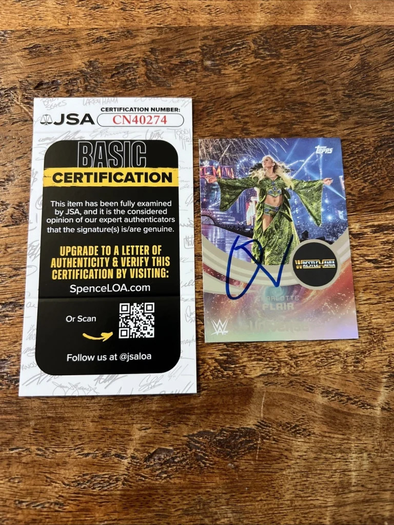 Charlotte Flair IP Signed Topps Universe Card JSA Coa Autographed WWE