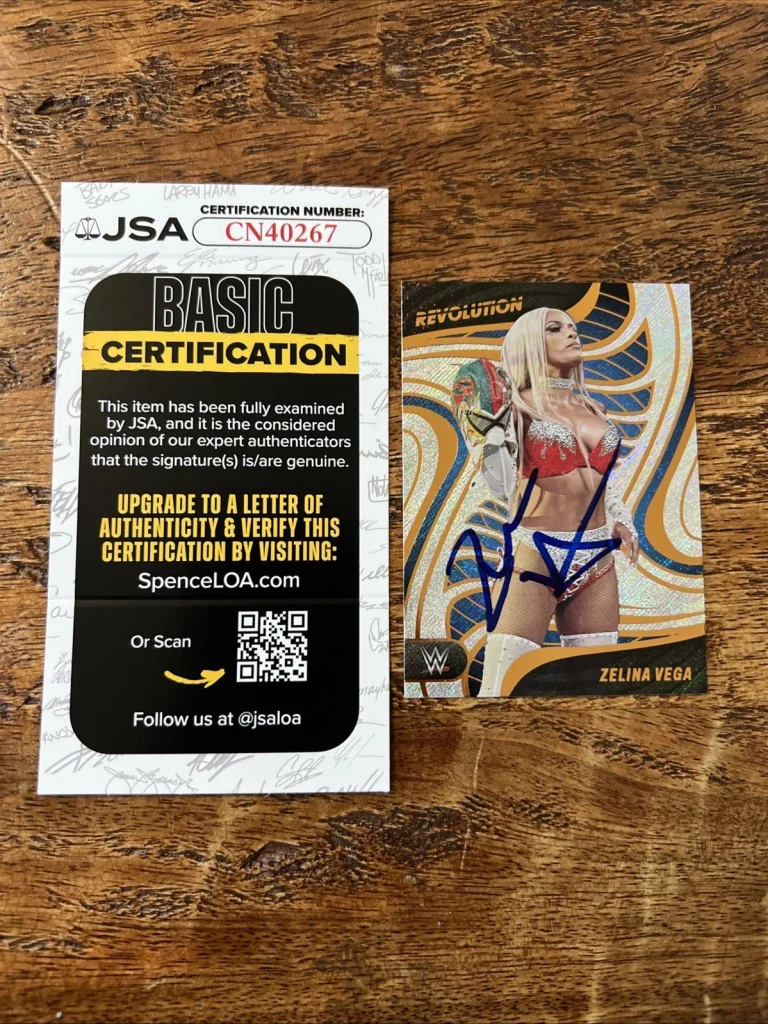 Zelina Vega IP Signed Panini Revolution Card JSA Coa Autographed WWE