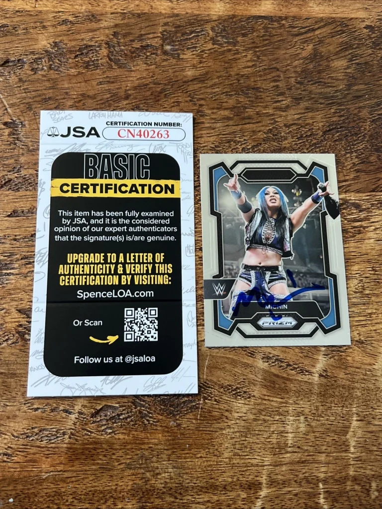 Michin IP Signed Prizm Card JSA Coa Autographed WWE Mia Yim