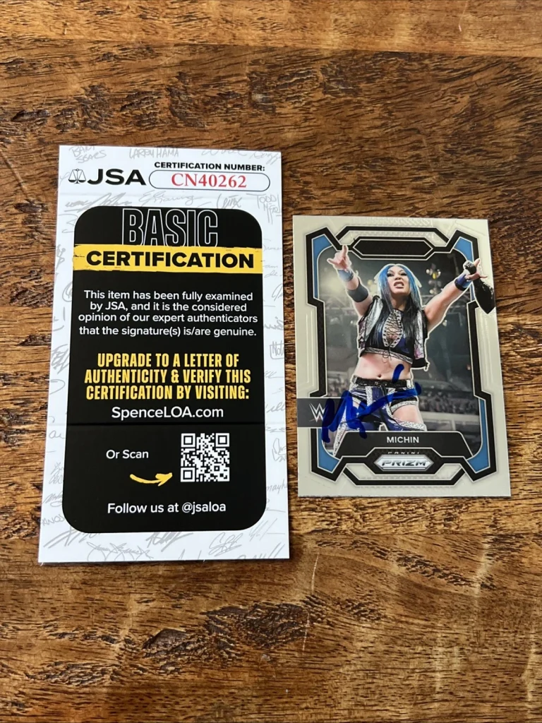 Michin IP Signed Prizm Card JSA Coa Autographed WWE Mia Yim