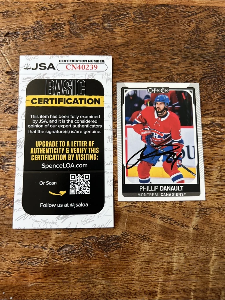 Phillip Danault IP Signed O Pee Chee Card JSA Coa Canadiens Autographed