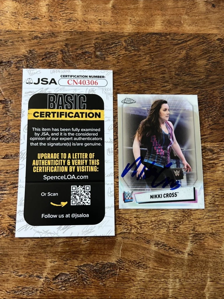 Nikki Cross IP Signed Topps Chrome Card JSA Coa Autographed WWE