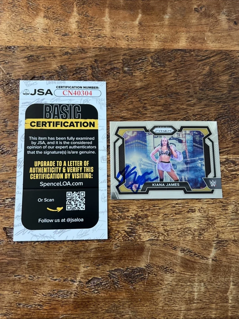 Kiana James IP Signed Prizm Card JSA Coa Autographed WWE