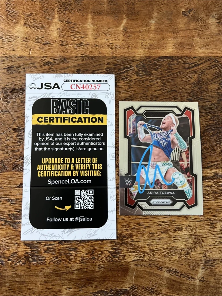 Akira Tozawa IP Signed Panini Prizm Card JSA Coa Autographed WWE Alpha Babes