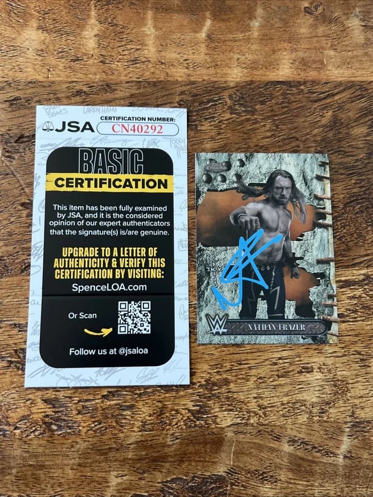 Nathan Frazer IP Signed Topps Chrome Cactus Jack Card JSA Coa Autographed WWE