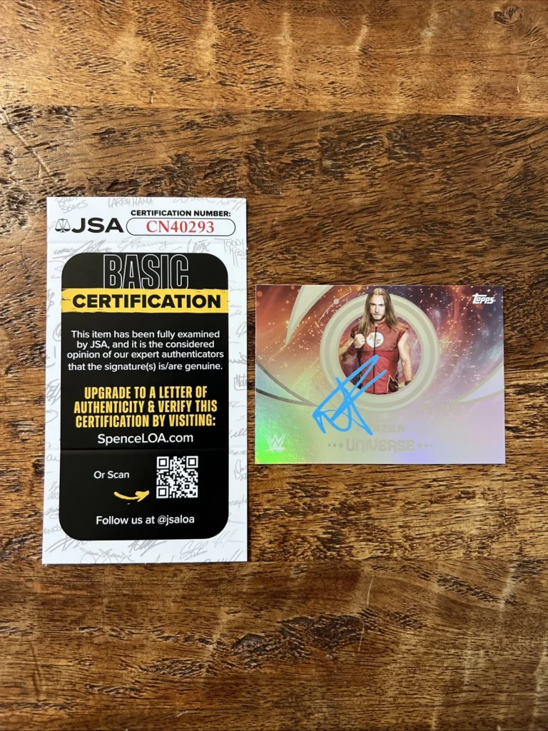 Nathan Frazer IP Signed Topps Universe Card JSA Coa Autographed WWE Fraxiom