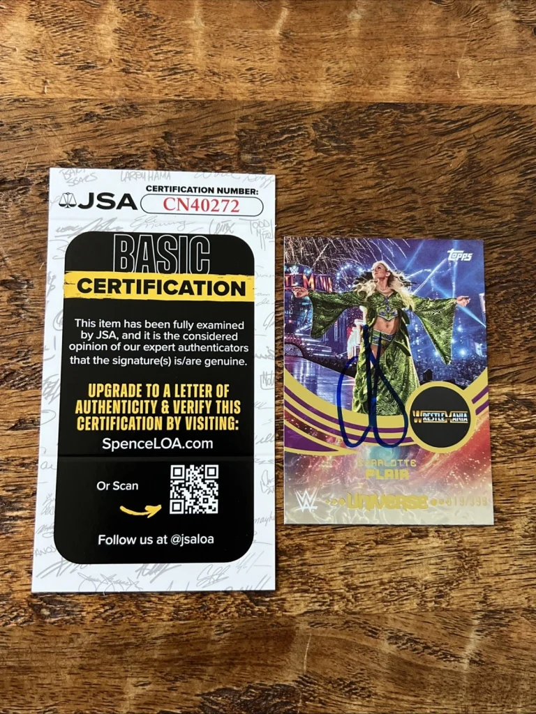 Charlotte Flair IP Signed Topps Universe Card JSA Coa Autographed WWE