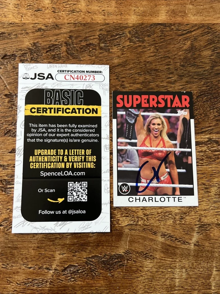 Charlotte Flair IP Signed Topps Card JSA Coa Autographed WWE