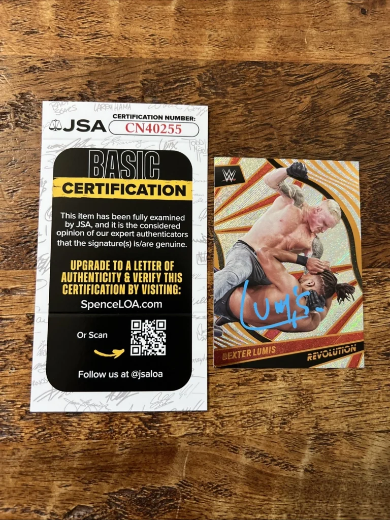 Dexter Lumis IP Signed Panini Revolution Card JSA Coa Autographed WWE