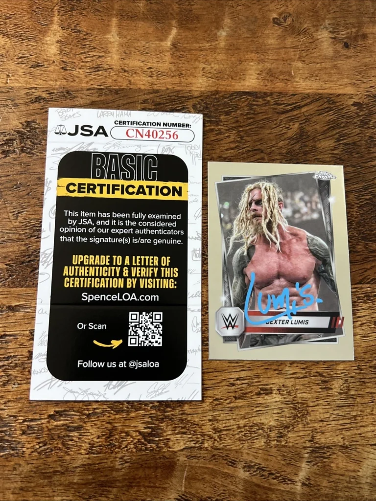 Dexter Lumis IP Signed Topps Chrome Card JSA Coa Autographed WWE