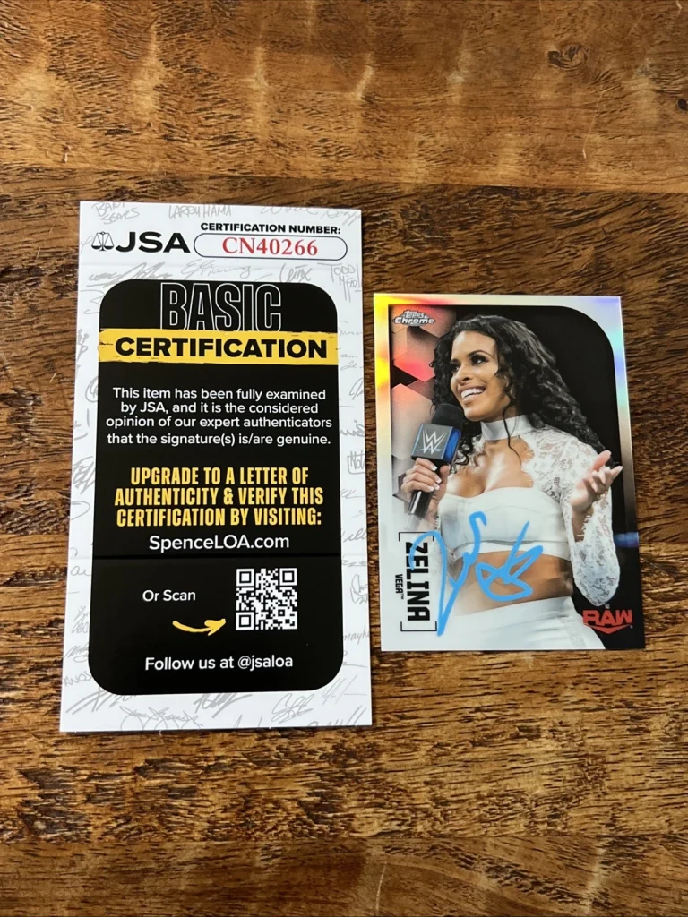 Zelina Vega IP Signed Topps Chrome Card JSA Coa Autographed WWE