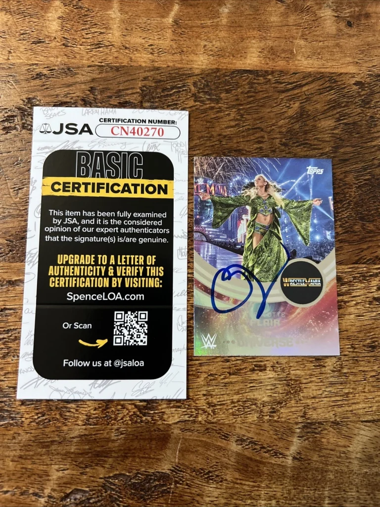 Charlotte Flair IP Signed Topps Universe Card JSA Coa Autographed WWE