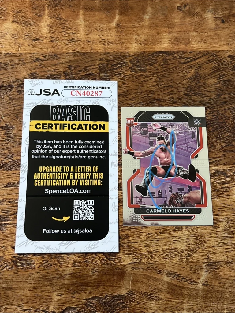 Carmelo Hayes IP Signed Panini Prizm RC Card JSA Coa Autographed WWE