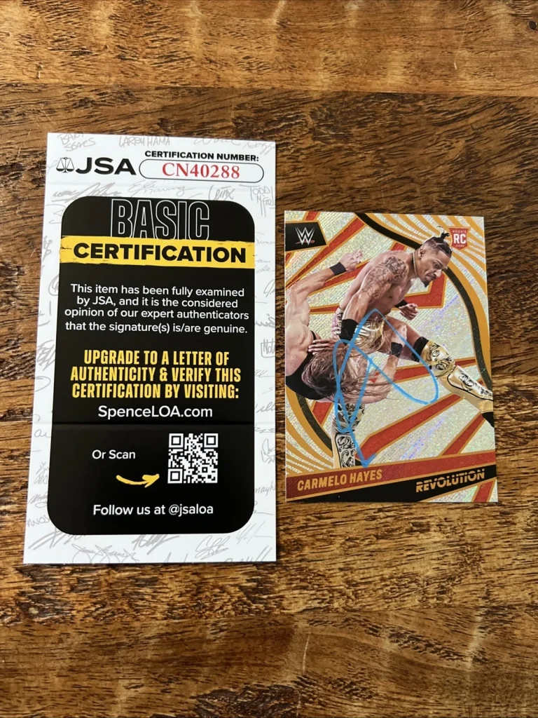 Carmelo Hayes IP Signed Panini Revolution RC Card JSA Coa Autographed WWE