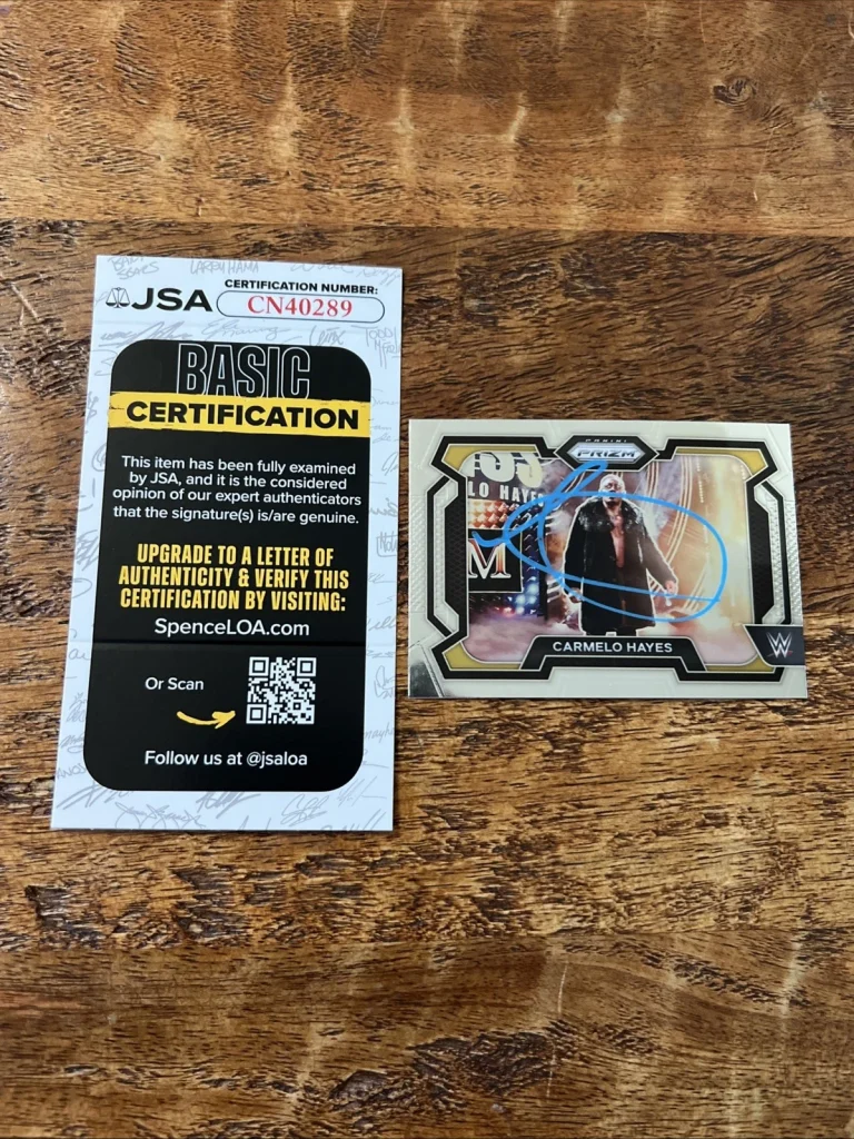 Carmelo Hayes IP Signed Panini Prizm Card JSA Coa Autographed WWE
