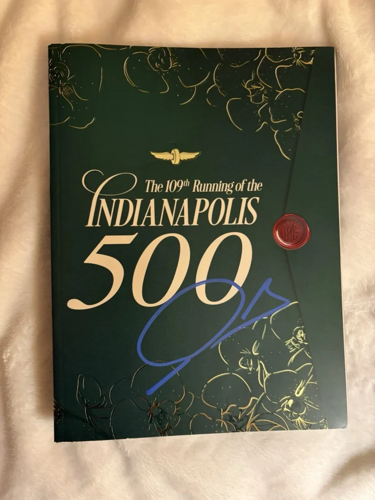 2025 Indianapolis 500 Program Signed Alex Palou Indy Car Winner 109th Running