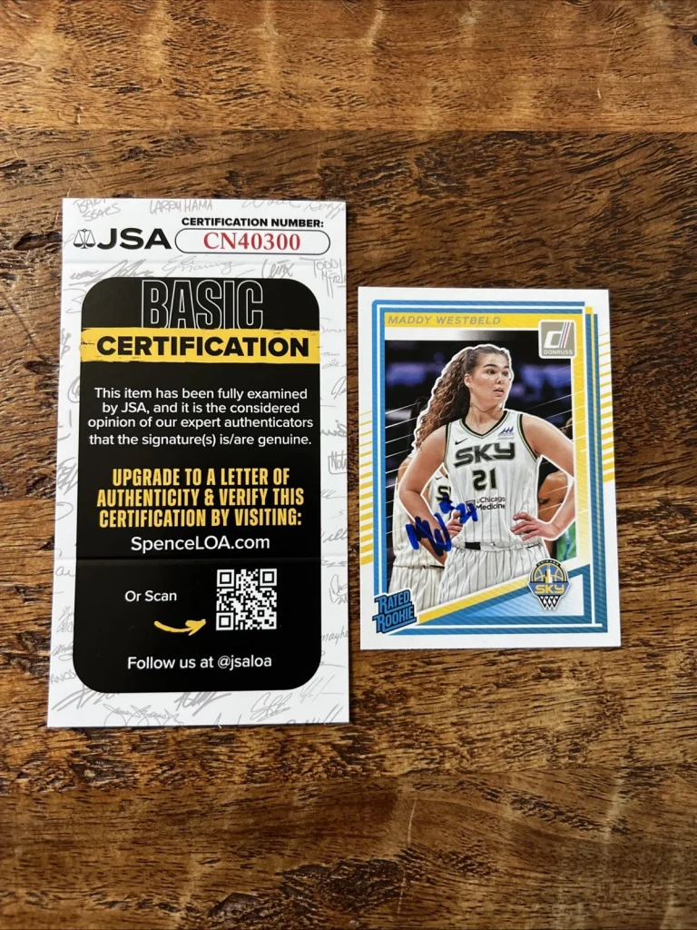 Maddy Westbeld IP Signed Donruss RC Card JSA Coa Sky Autographed WNBA