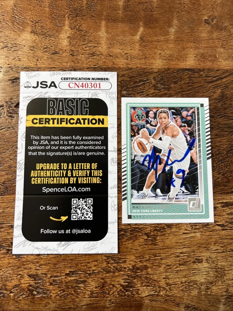 Natasha Cloud IP Signed Donruss Card JSA Coa Liberty Autographed WNBA