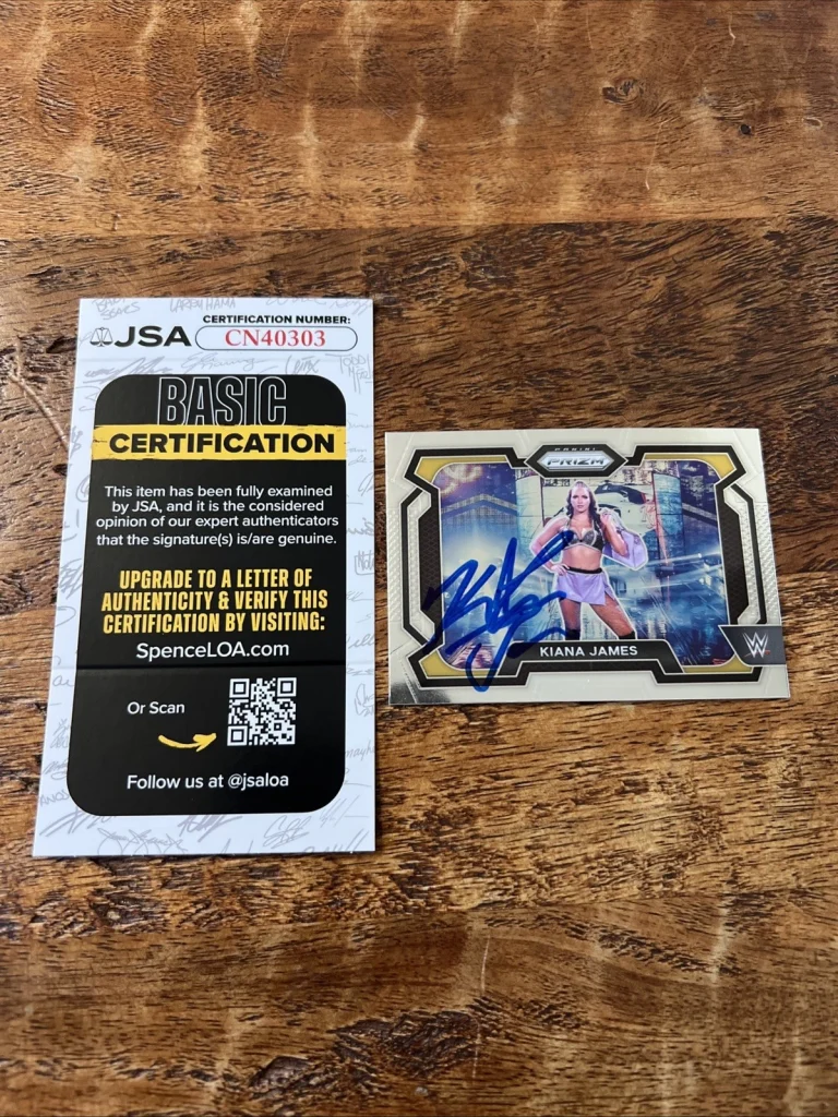 Kiana James IP Signed Prizm Card JSA Coa Autographed WWE