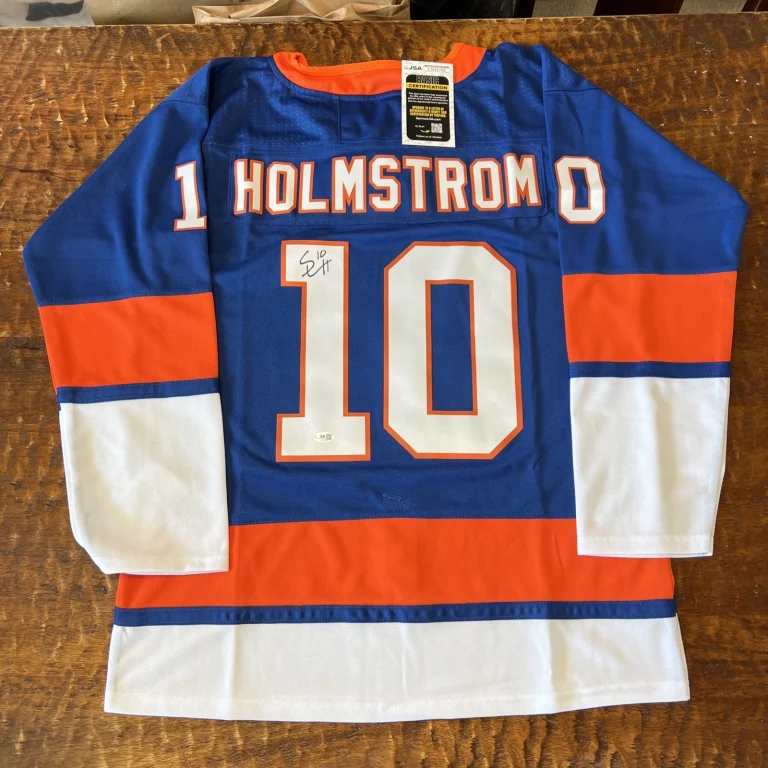 Simon Holmstrom Signed New York Islanders Jersey JSA Coa Autographed