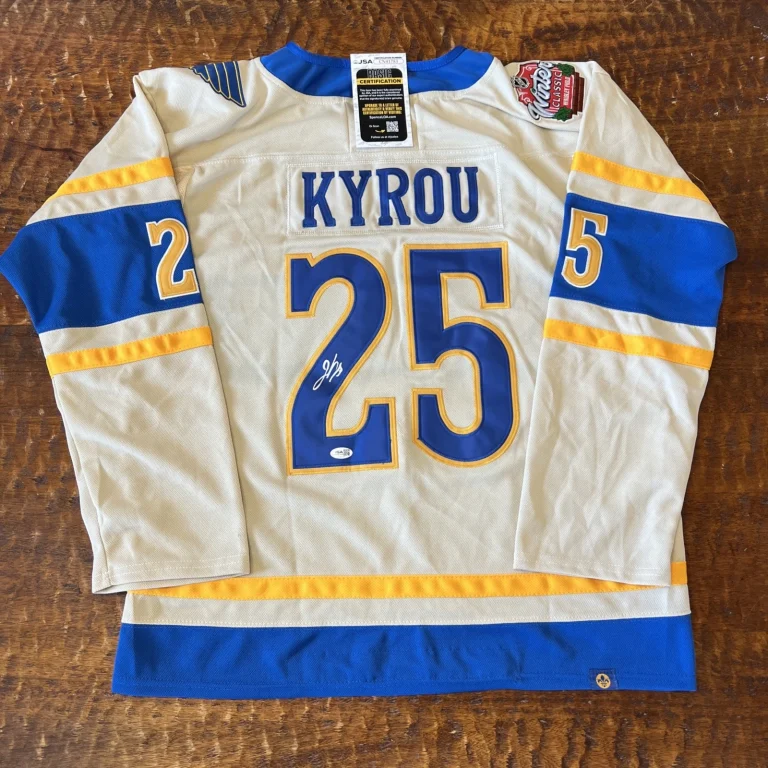 Jordan Kyrou Signed St Louis Blues Jersey JSA Coa Autographed Hockey